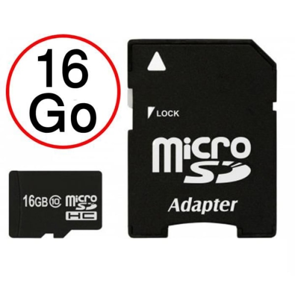 Archos Diamond Alpha 16 GB Micro-SD-minneskort + kvalitetsadapter från PH26®