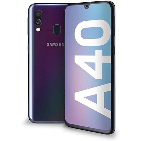 Fodral till Samsung Galaxy A40 Extra Slim i ekologiskt kvalitetsläder - RÖTT Röd