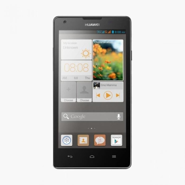 Dedikeret cover - PH26® - Huawei G7 - Syntetisk læder - Sort - Magnetisk Svart