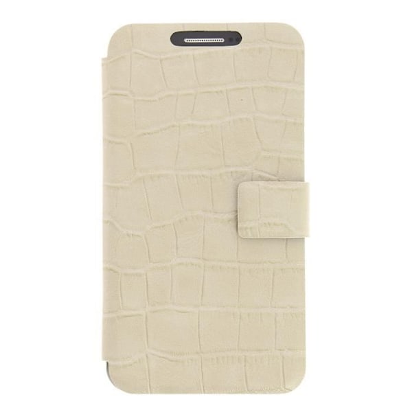 Sony Xperia M4 AQUA laadukas beige krokotiilityylinen PU-nahkainen lompakkokotelo PH26®:lta