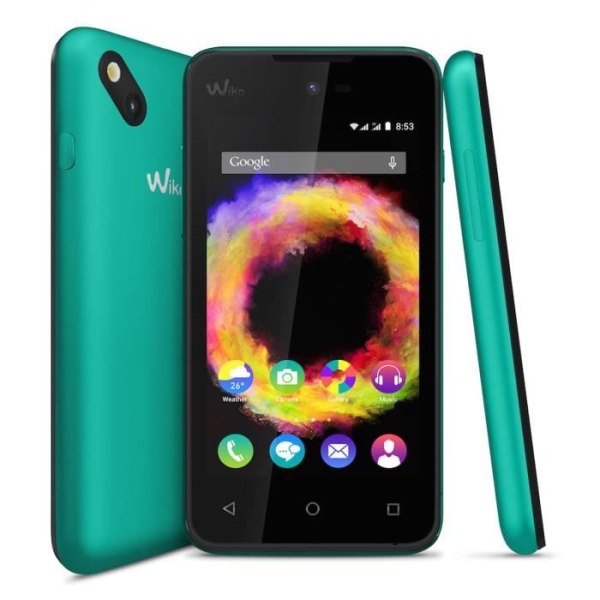 Wiko Sunset 2 Dedikerat svart foliofodral med fönster i läderstil med synliga sömmar från PH26®