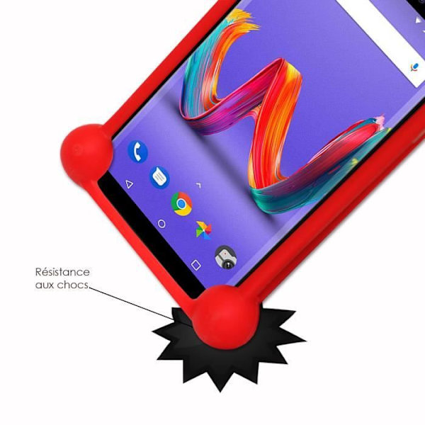 Coque bumper - Wiko - Harry 2 - Rød - Stødbeskyttende - Silikone - Ultra hurtig 2x USB 2,1 A Röd