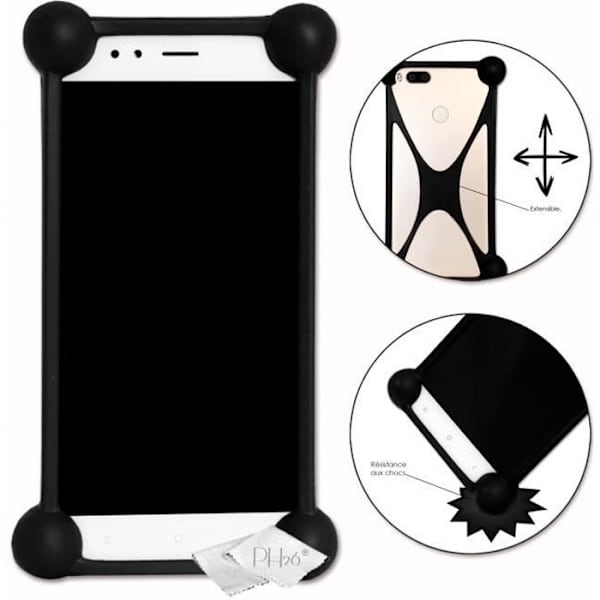 Coque Bumper - Orange - Neva Start - Antichoc - Souple - Sort SVART