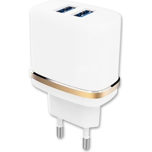 Sektoroplader til Samsung Galaxy A52 5G ultra-kraftig og hurtig 2X USB 5V - 2.1A + 1A i fuld sikkerhed