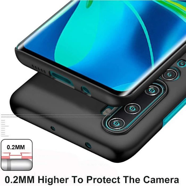 Xiaomi Mi Note 10 -kotelo - Xiaomi Mi Note 10 Pro, musta erittäin ohut suojakotelo Kovakantinen suojakuori Xiaomi Mi Note -puhelimelle Svart
