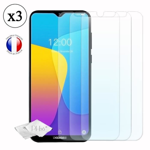 Skärmskydd - PH26® - Doogee Y8C - Härdat glas - Ultrafint - Repbeständigt