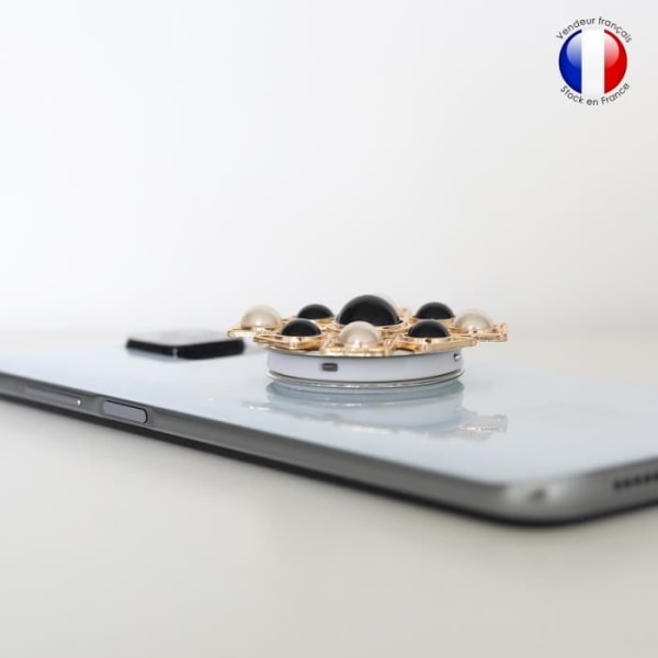 Foldbar Mobiltelefon Holder til Xiaomi Mi MIX Fold Super Diamond Design - Sort & Hvid Diamant Svart