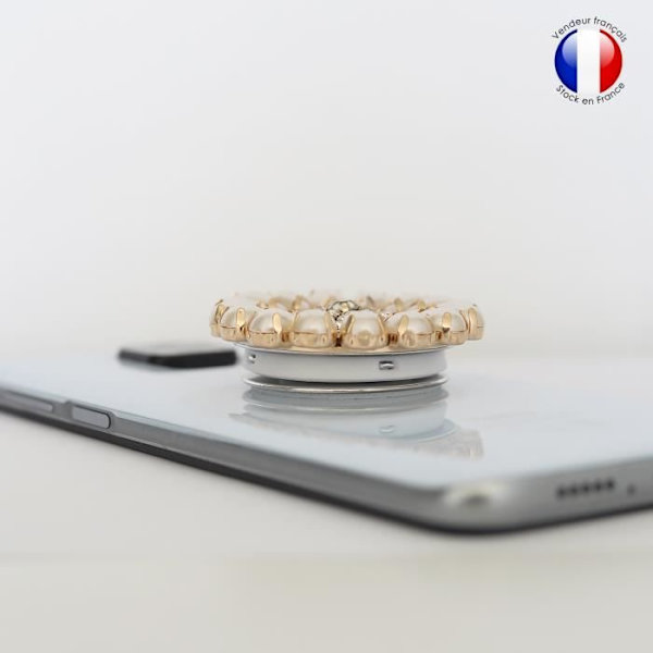 Taitettava matkapuhelinteline TP-Link Neffos A5 Super Diamond Designille, universaali puhelinkahva - helmi Beige