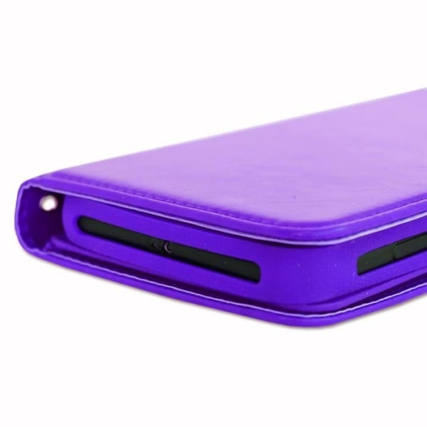 Smartphone-fodral - VIOLET - Xiaomi Redmi Note 9T - Ekologiskt läder - Plånbok - Magnetlock Lila