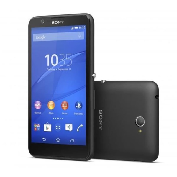Housse Folio - PH26® - SONY XPERIA E4G - Simili læder - Magnetisk - Sort Svart