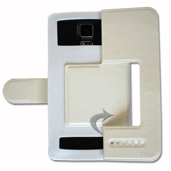 Smartphone Cover - Konrow - Sky Plus - Eco Leather - 2 Windows - High Transparency Protection VIT