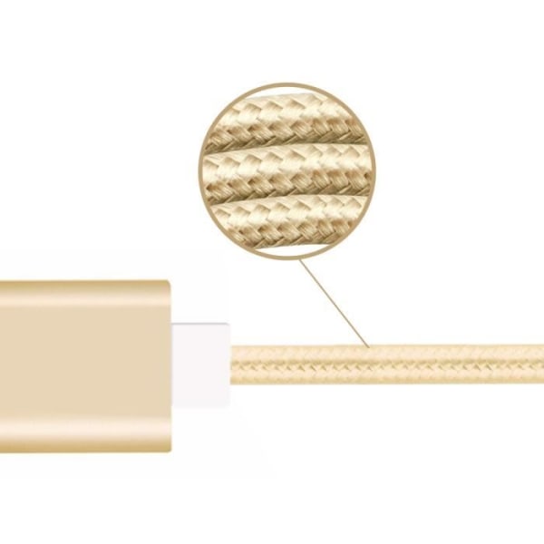 Micro USB-kabel för Doogee X80 Nylonflätad USB-kabel 1,3 Meter Snabb synk-laddning-dataöverföringskabel - GULD GULD