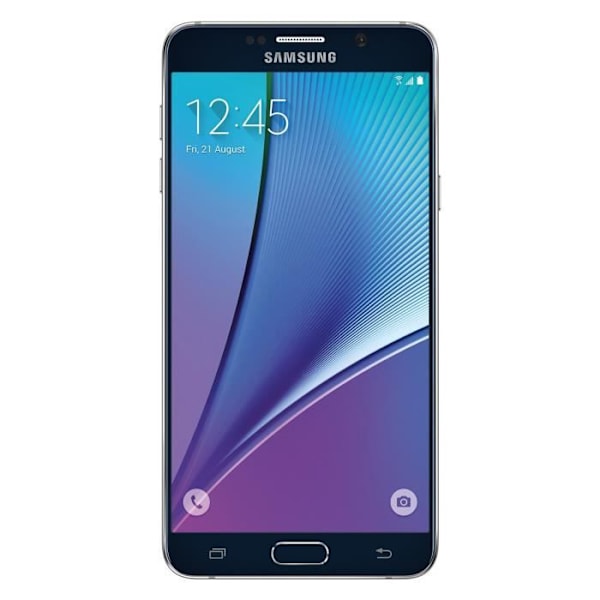Telefonfodral - PH26® - Samsung Galaxy Note 5 N920 - Syntetiskt läder - Svart - Folio med fönster Svart