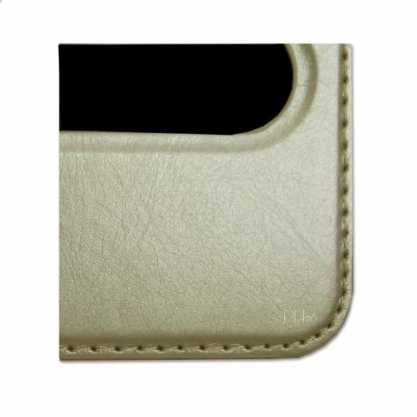 Coque Extra Slim - GULD - Iphone 11 Pro - Ekologiskt Läder - Magnetisk Stängning - Synliga Sömmer Guld