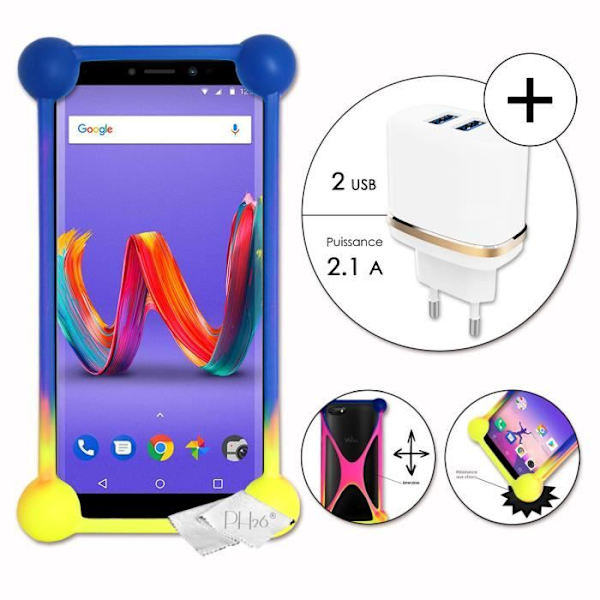 Coque Bumper - Wiko - Harry 2 - Stötsäker - Flerfärgad - Silikon Flerfärgad