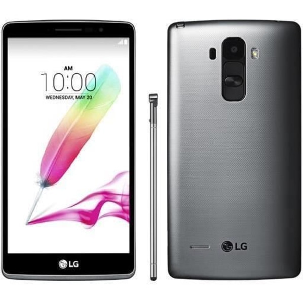 LG G4 Stylus omistettu folio musta ikkunalla nahkalaatuisella ompelulla by PH26®