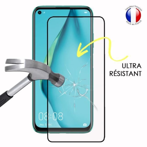 Paket med 2 HELA skyddsfilmer för Huawei P40 Lite i ultrabeständigt härdat glas (maximal hårdhet) Vit