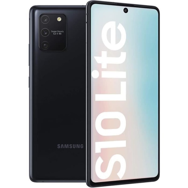 Skydd till Samsung Galaxy S10 Lite - SVART - Ekologiskt läder - Extra tunn - Semi-stiv - Magnetisk Svart