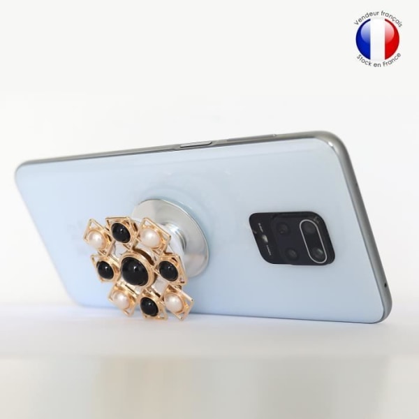 Taitettava matkapuhelinteline Realme 5:lle 128GB Pro Super Diamond Design - Black & White Diamond Svart