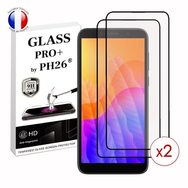 Paket med 2 HELA skyddsfilmer för Huawei Y5P i ultrabeständigt härdat glas (maximal hårdhet) Vit