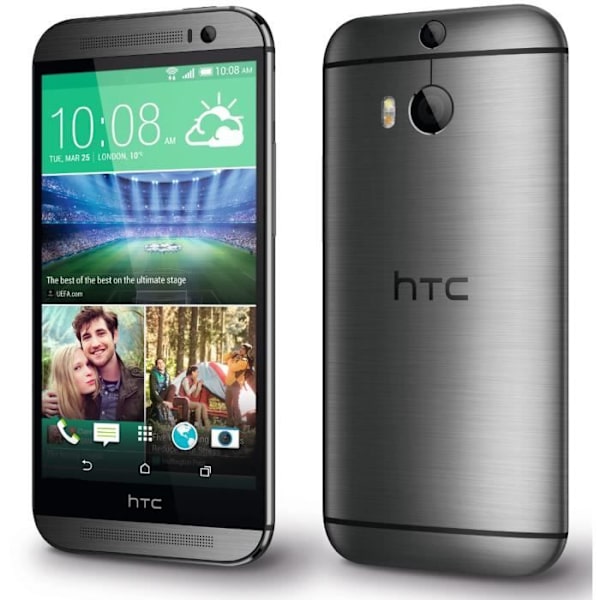 Dedikerat fodral - PH26® - HTC ONE M8 - Syntetläder - Svart - Foliobok med fönster Svart