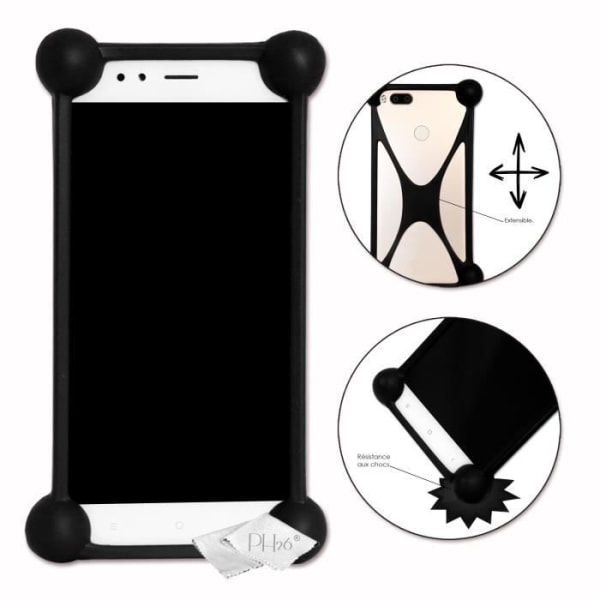 Stötsäker stötfångare för Alcatel 1S 2020 Super Silicon Quality stötfångare för Alcatel 1S 2020 - SVART