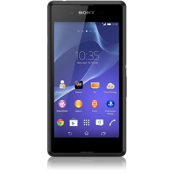 Cover til Sony Xperia E3 - SORT - Øko Læder - Magnetlukning - Ekstra Slim - Semi-hård SVART