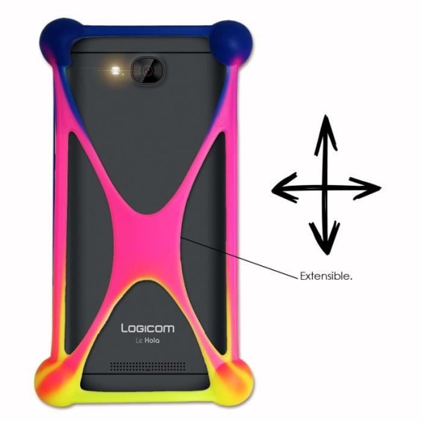 Coque bumper - Logicom - Le Hola - Antichoc - Multicolore - Silikon Flerfärgad