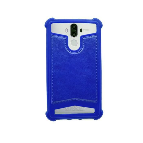 Samsung Galaxy S2 Plus I9105 Bakcover i blå konstläder med silikonkanter mot stötar av PH26®