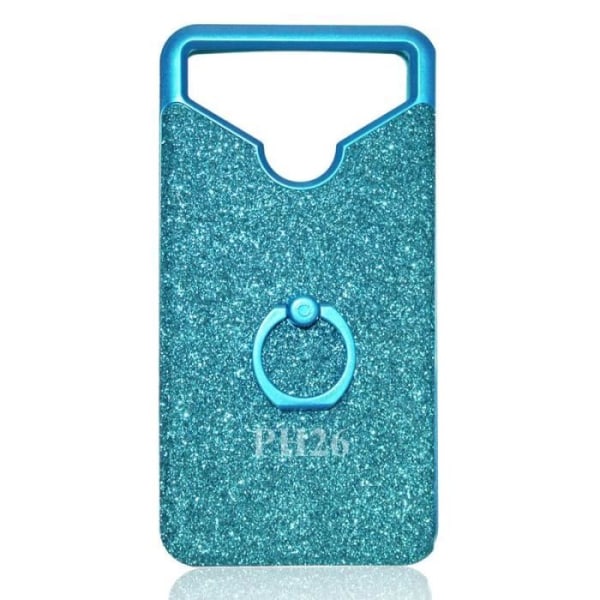 Sony Xperia XA1 Plus Dual Blue bagcover med diamant rhinestone effekt og anti-shock silikone gel konturer med selfie ring
