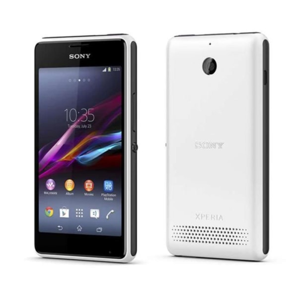 SONY XPERIA E1 Speciel sort faux læder folio med synlige stikninger by PH26®