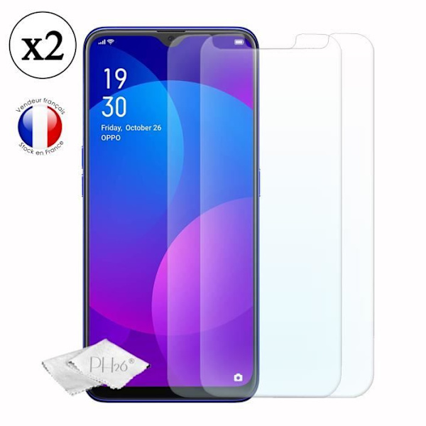 Super Pack for Oppo F11 Nahkatyylinen takakotelo iskunkestävällä silikonigeelillä + 2 lasista näytönsuojaa