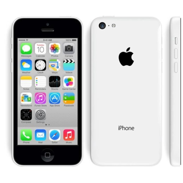 APPLE IPHONE 5C Dedicated black folio case with window effect leather and visible stitching by PH26® COMPATIBLE APPLE
