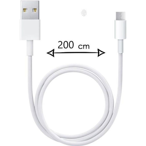 Mikro-USB-kaapeli Huawei Y6 2019 USB-kaapelille 2 metrin pikalataus - nopea lataus-synkronointikaapeli tiedonsiirto