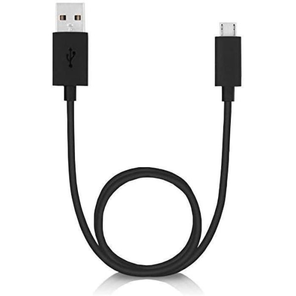 Autoopladerpakke + 2 Micro USB-kabler til Oppo A12 Ultrakraftig og hurtig oplader 2X (5V - 2.1A) + 1M kabel - SORT. Svart