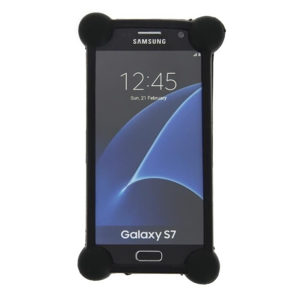 Samsung Galaxy Express Prime 2 musta iskunkestävä puskuri laadukkaasta PH26® silikonista