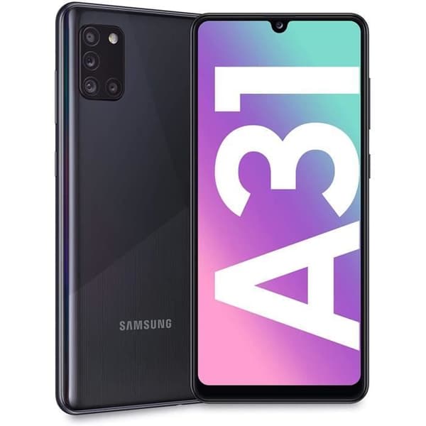 Extra Slim Case - SORT - Samsung Galaxy A31 - Imiteret læder - Semi-stiv - Magnetisk Svart