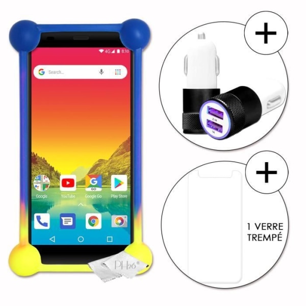Coque bumper - Logicom - Le Hola - Antichoc - Multicolore - Silikon Flerfärgad