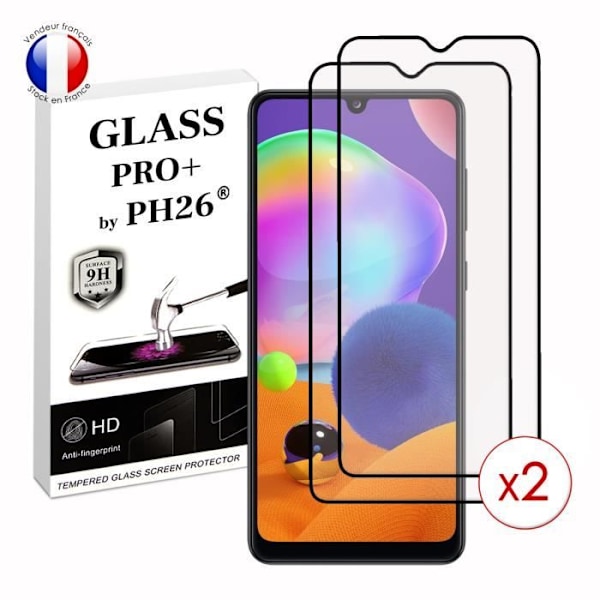 Paket med 2 HELA skyddsfilmer för Samsung Galaxy A31 i ultrabeständigt härdat glas (maximal hårdhet) Vit