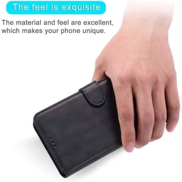 fodral xiaomi redmi 9A fodral i konstläder svart Svart