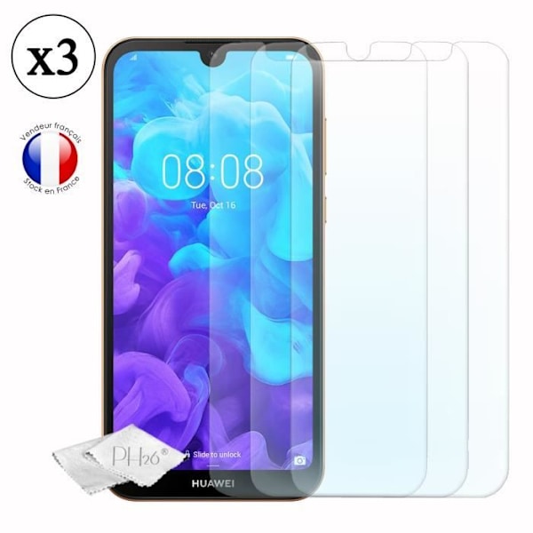 Suojakalvo - Huawei - Y5 2019 - Karkaistu lasi - Erittäin kestävä - Naarmuuntumaton