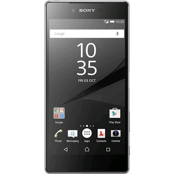 SONY XPERIA Z5 PREMIUM Dedikeret sort foliocover med vinduer i læderstil med synlige syninger fra PH26® Svart