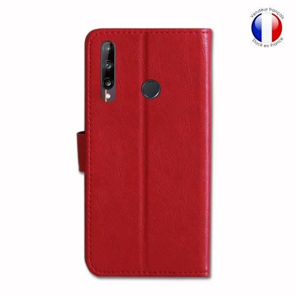 Portefeuille-etui - Huawei - P40 Lite E - Læder - Rød - Magnetisk Röd