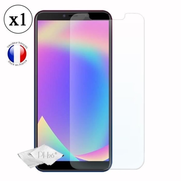 Super Pack för Coolpad Cool Play 8 Lite Bakfodral i läderstil med anti-chock gel silikonkonturer + 1 skyddsfilm