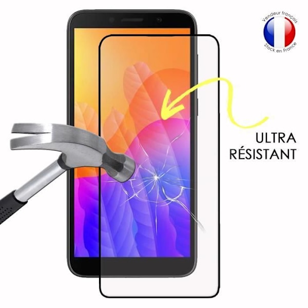 FULL skyddsfilm för Huawei Y5P i ultrabeständigt härdat glas (maximal hårdhet) Vit