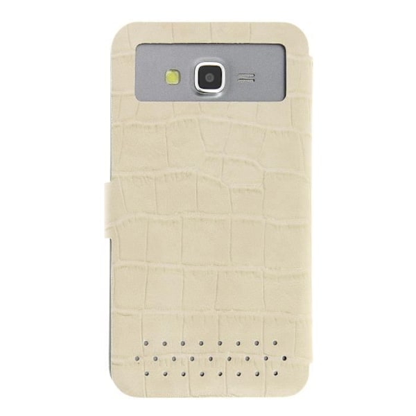 Microsoft Lumia 650 kvalitetsbeige plånboksfodral i krokodilstil i PU-läder från PH26®