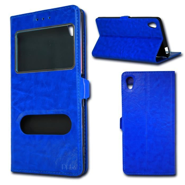 Blå Folio Fodral Cover för HTC 630 By Ph26®