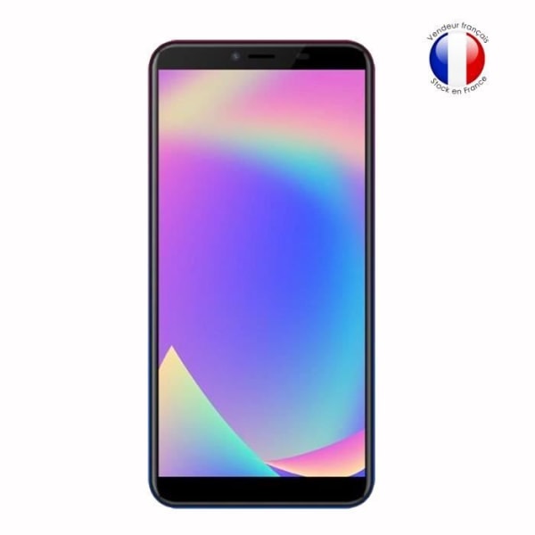 Super Pack för Coolpad Cool Play 8 Lite Bakfodral i läderstil med anti-chock gel silikonkonturer + 1 skyddsfilm