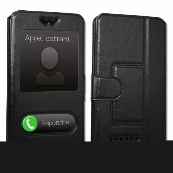 YEZZ Andy 5M Etui Housse Coque Folio svart av hög kvalitet by Ph26®