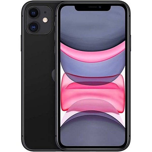 Taske til Iphone 11 - SORT - Ekstra slank - Eco Læder - Magnetisk lukning - Synlige syninger Svart